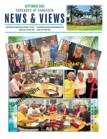 Cascades at Sarasota newsletter cover