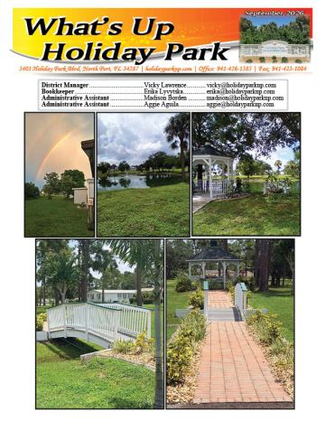 Holiday Park newsletter cover