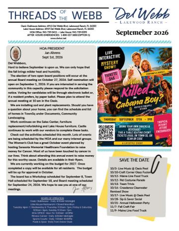 Del Webb Lakewood Ranch newsletter cover