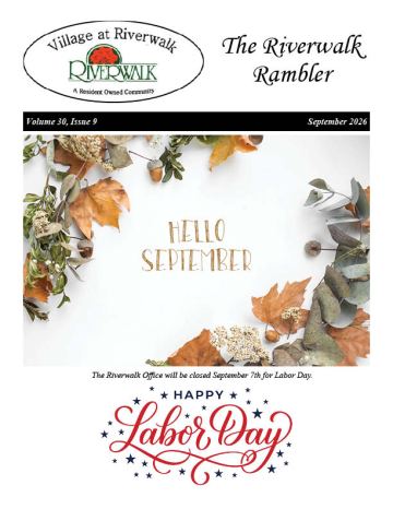 Village at Riverwalk newsletter cover