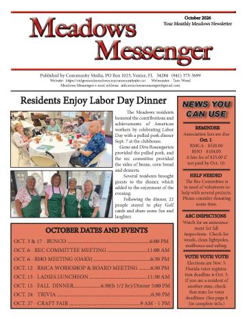Ridgewood Meadows newsletter cover