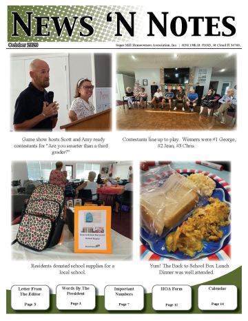 Sugar Mill newsletter cover