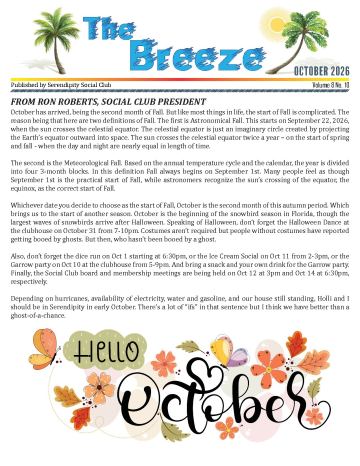 Serendipity - North Fort Myers newsletter cover