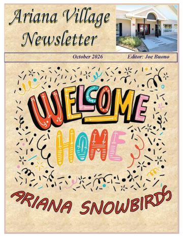 Ariana Village newsletter cover