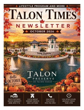Talon Preserve newsletter cover