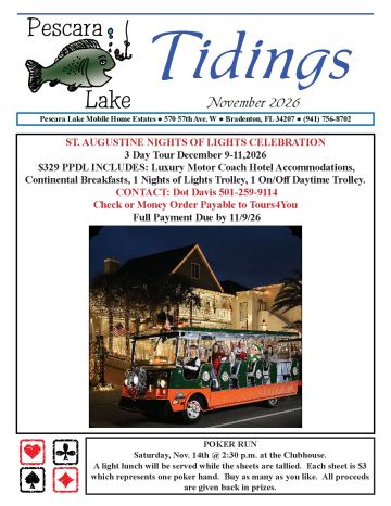 Pescara Lake Mobile Home Estates newsletter cover