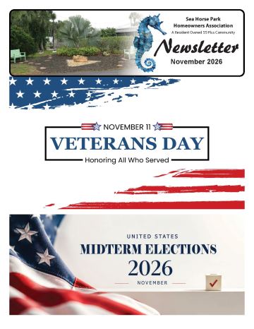 Sea Horse Homeowners Association newsletter cover