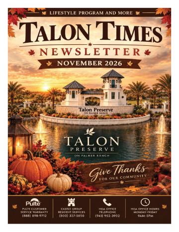 Talon Preserve newsletter cover
