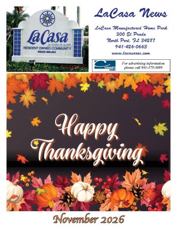 La Casa Mobile Home Park newsletter cover